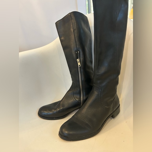 Black leather Coach Mirriam  riding boots - Picture 2 of 7